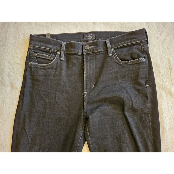 Citizens of Humanity Rocket High rise Skinny black Jeans Size 29 Distressed USA - Picture 2 of 14